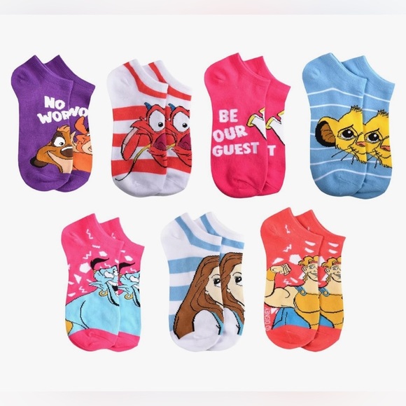 Disney - Made in the 90s - 7 Pairs of no show socks - BNIB 🧦🏰 - Picture 3 of 6